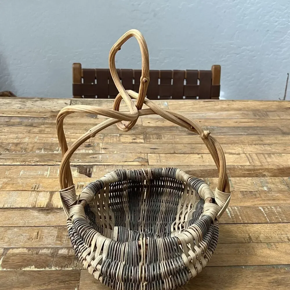 Gods Eye Handmade Woven Butt Basket 13